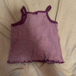Toddler girls purple striped tank top